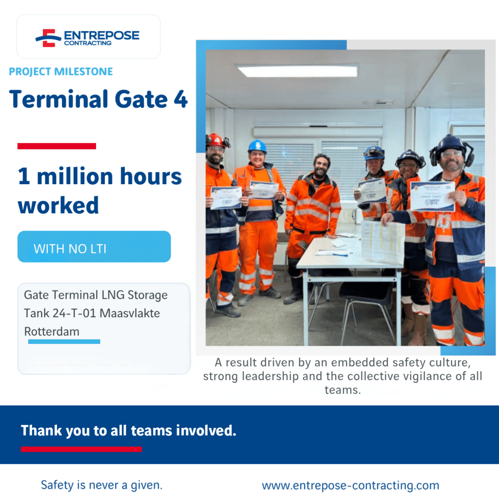 Terminal Gate 4 : 1 milion hours worked with no LTI