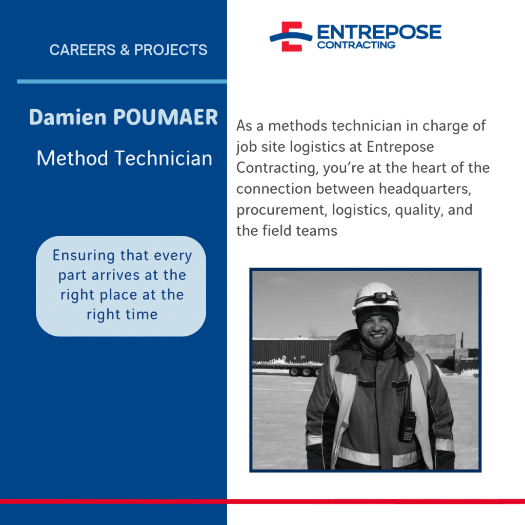 Damien Poumaer, Technicien Méthode